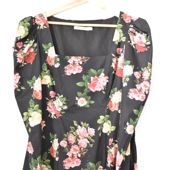 ASOS NA-KD Square Neck Puff Sleeve Mini Dress - Picture 12 of 15